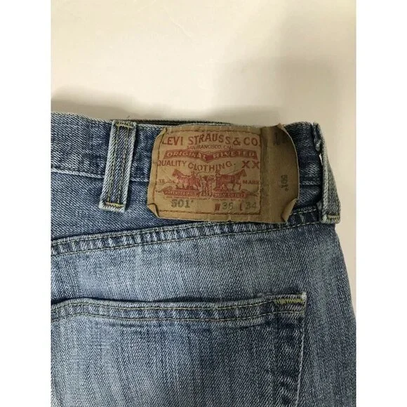 Vintage Levi Strauss XX 501 Men's 38x34 Blue Denim Jeans